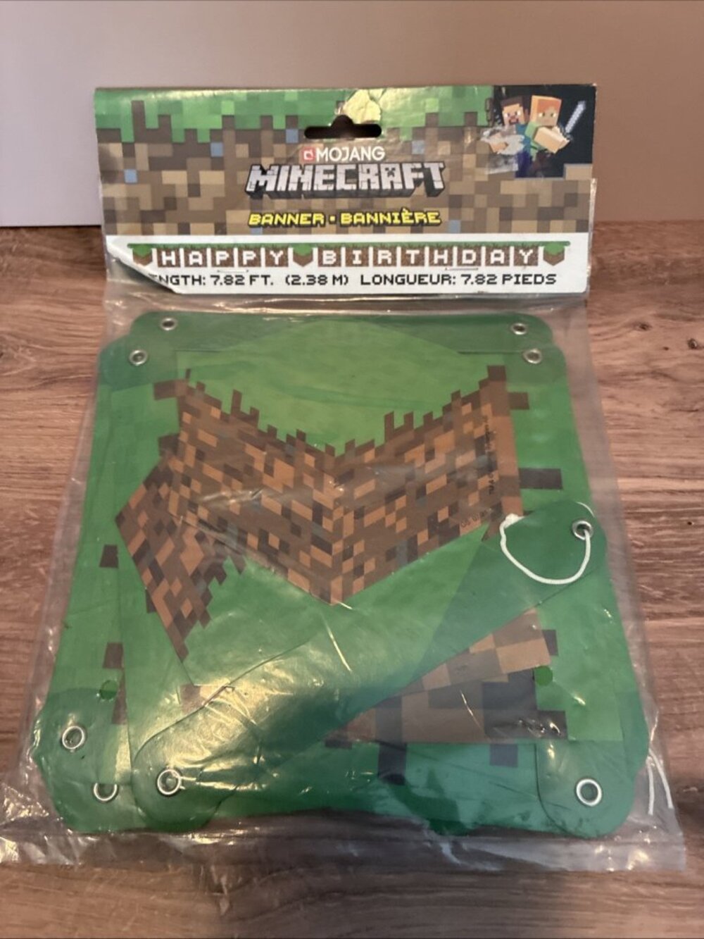 Minecraft Happy Birthday Banner 7.82 Ft Mojang Party Decoration 2018 Unique